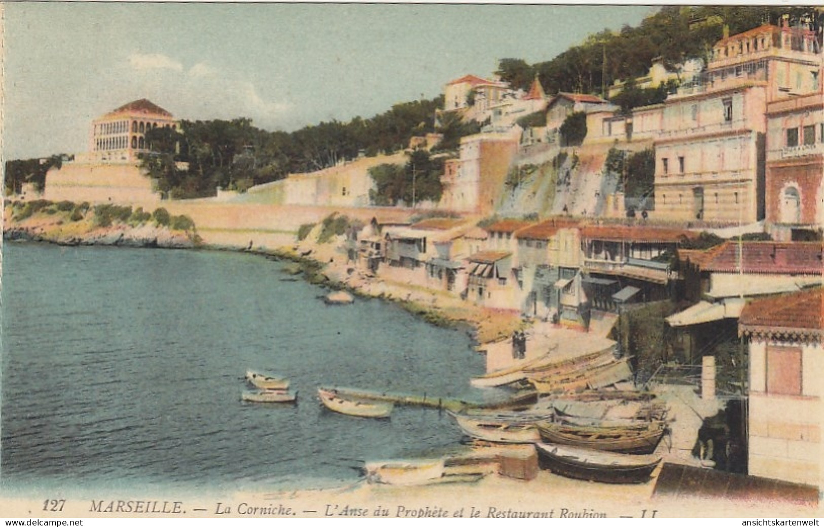 Marseille, La Corniche, L'Anse du Prophète et le Restaurant Roubion ngl #F3160