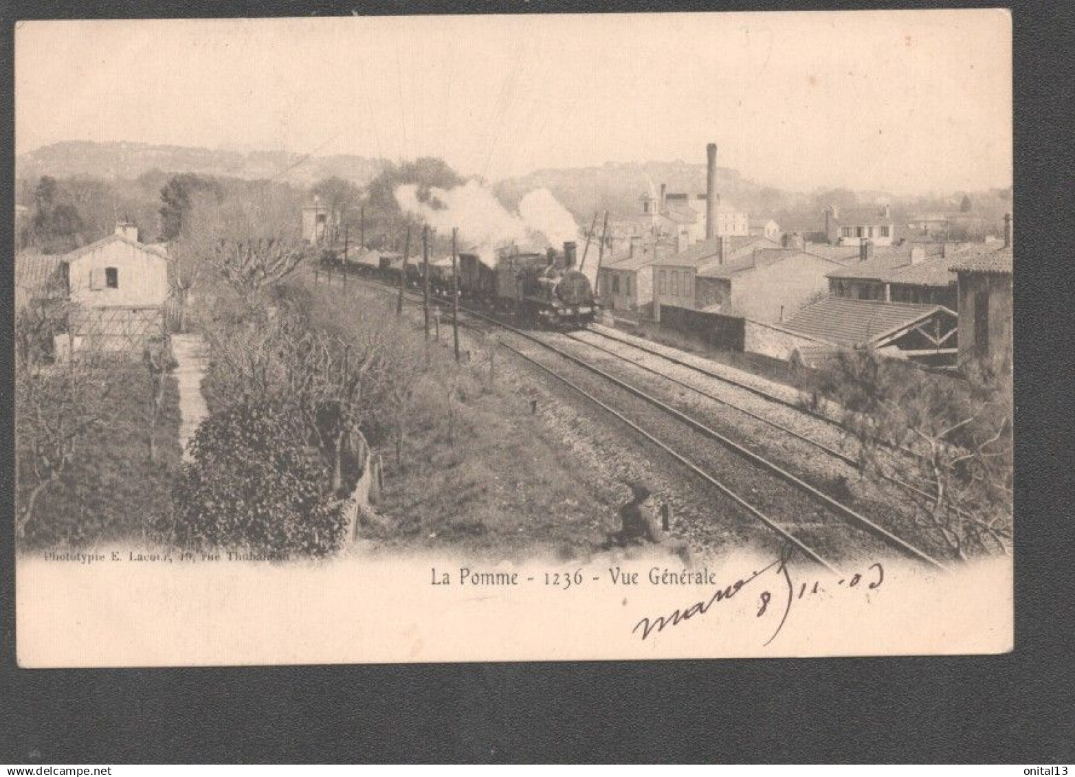 MARSEILLE LA POMME VUE GENERALE / TRAIN LOCOMOTIVE F548