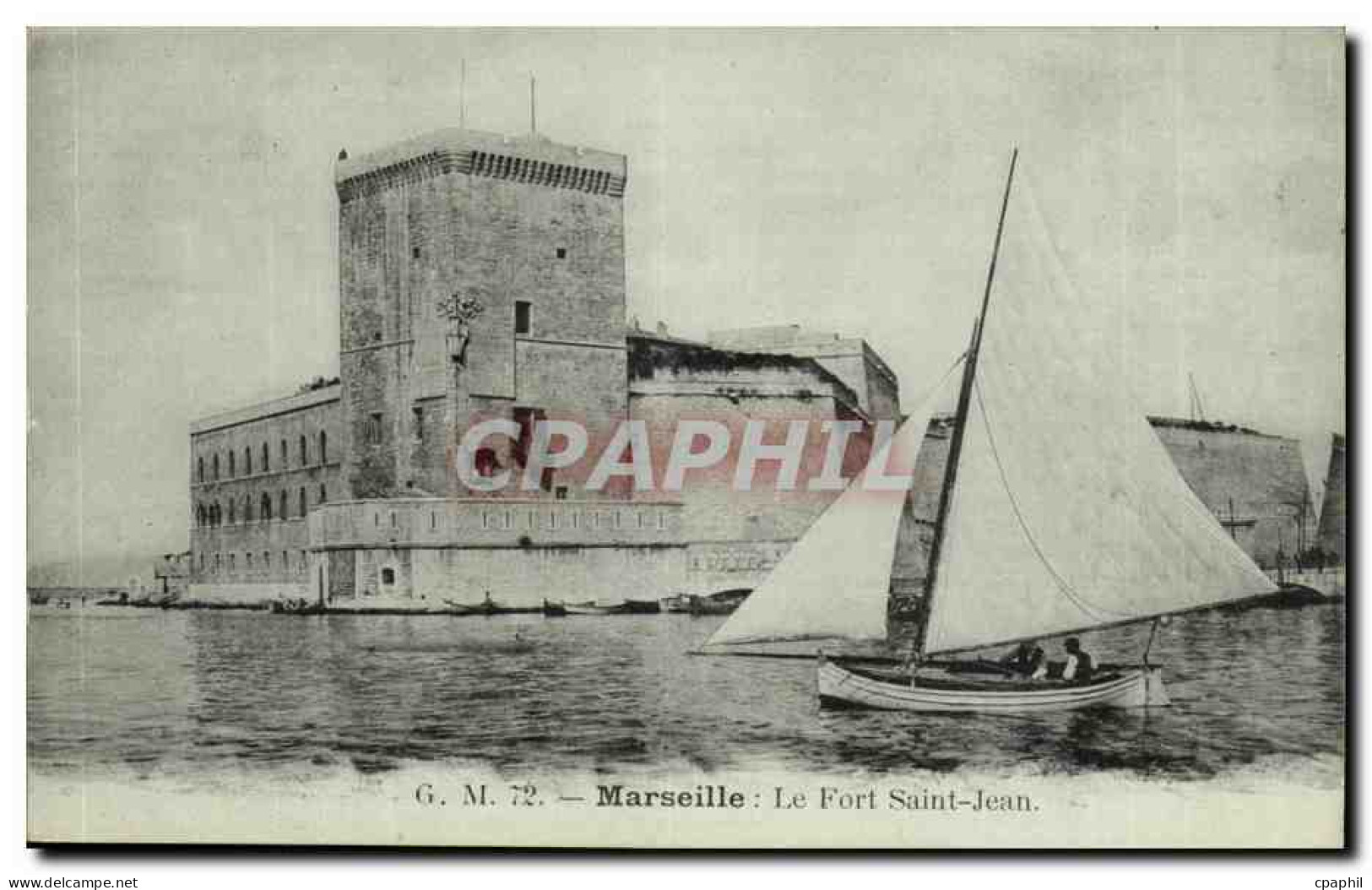 Marseille - Le Fort Saint-Jean - bateau - CPA