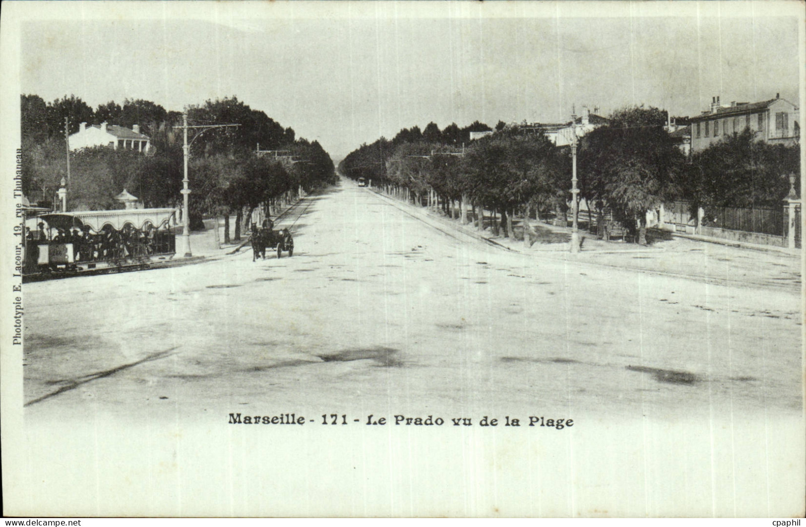 Marseille - Le Prado vu de la Plage - CPA
