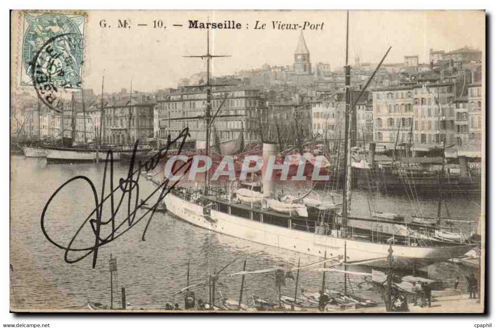 Marseille - Le Vieux Port - bateau - CPA