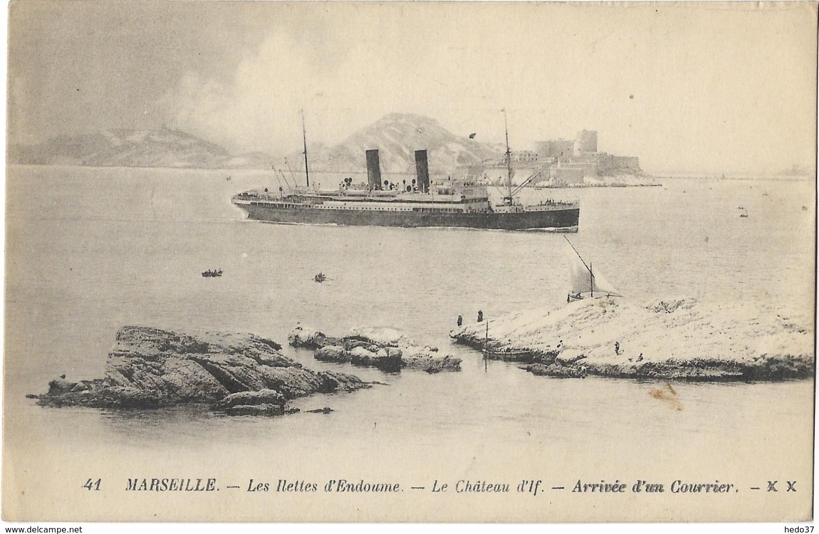 Marseille - Les Ilettes d'Endoume - Le Château d'If - Arrivée d'un Courrier