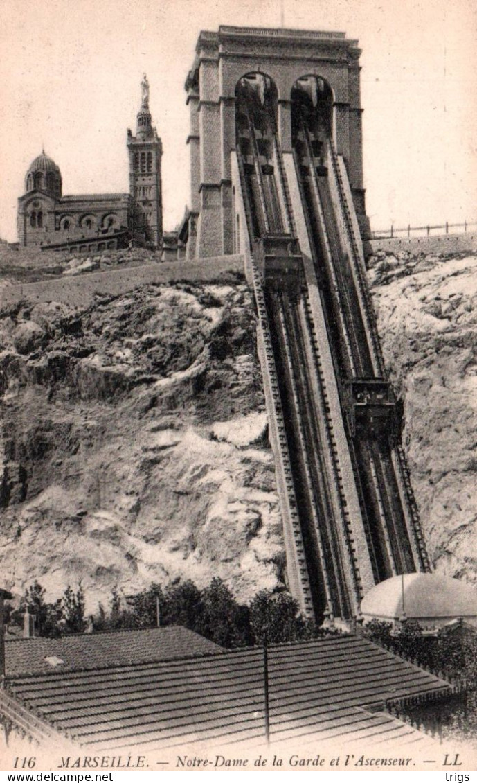 Marseille - Notre Dame de la Garde et l'Ascenseur