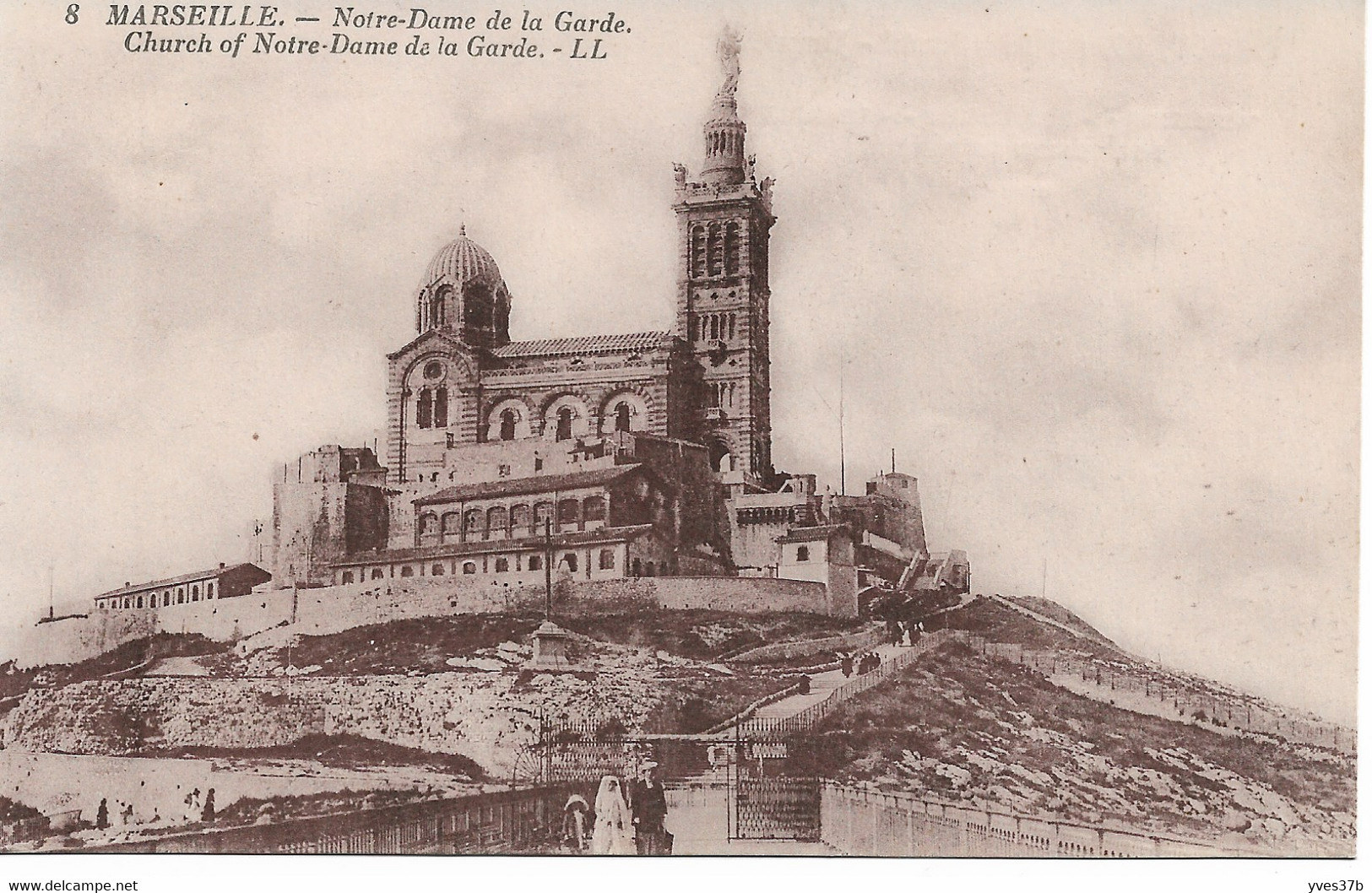 MARSEILLE - Notre-Dame de la Garde (verso PUB "FRANOU")
