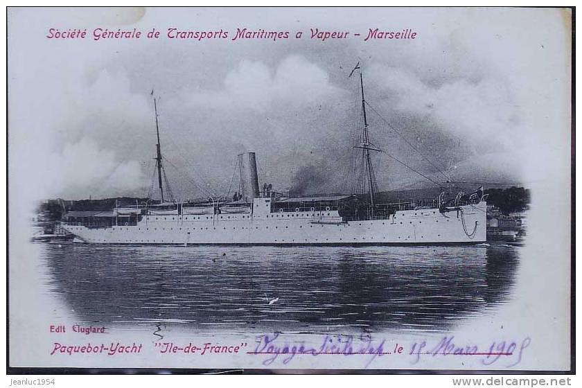 MARSEILLE PAQUEBOT YACHT ILE DE FRANCE