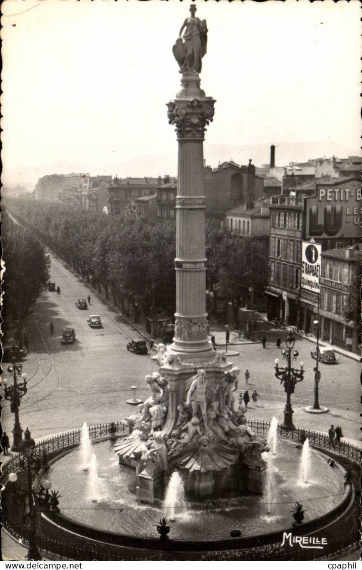 Marseille - Place Castellane Fontaine Cantini et l'Avenue du Prado - CPA