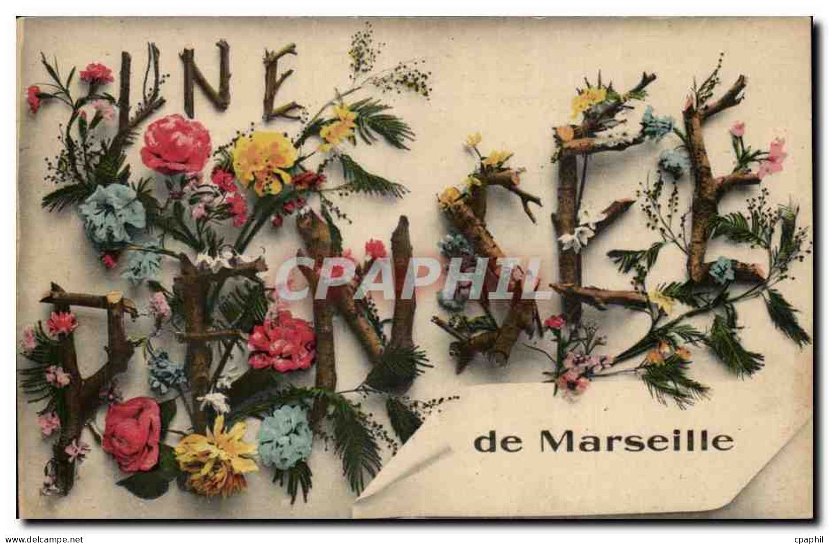 Marseille - Une Pensee de Marseille - Souvenir - CPA