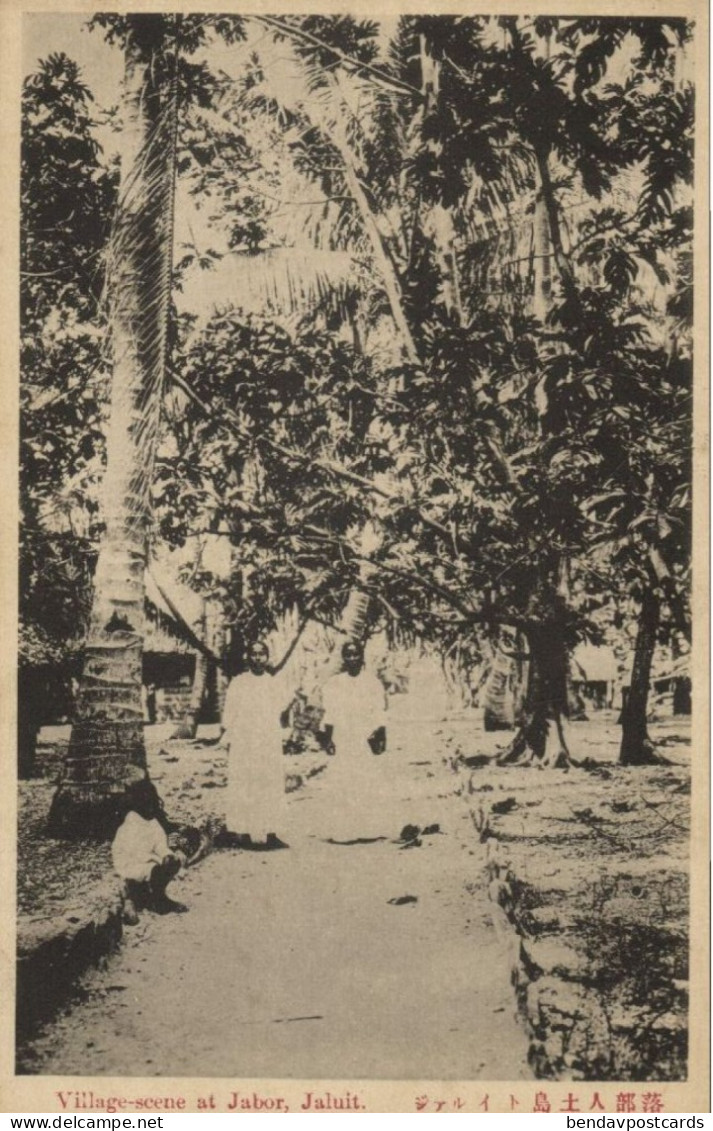 Marshall Islands, Jaluit Atoll, Village Scene Jabor (1910s) Micronesia Postcard
