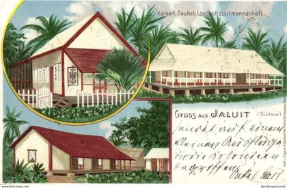 Marshall Islands, Jaluit Atoll, German State Administration (1898) Micronesia Postcard