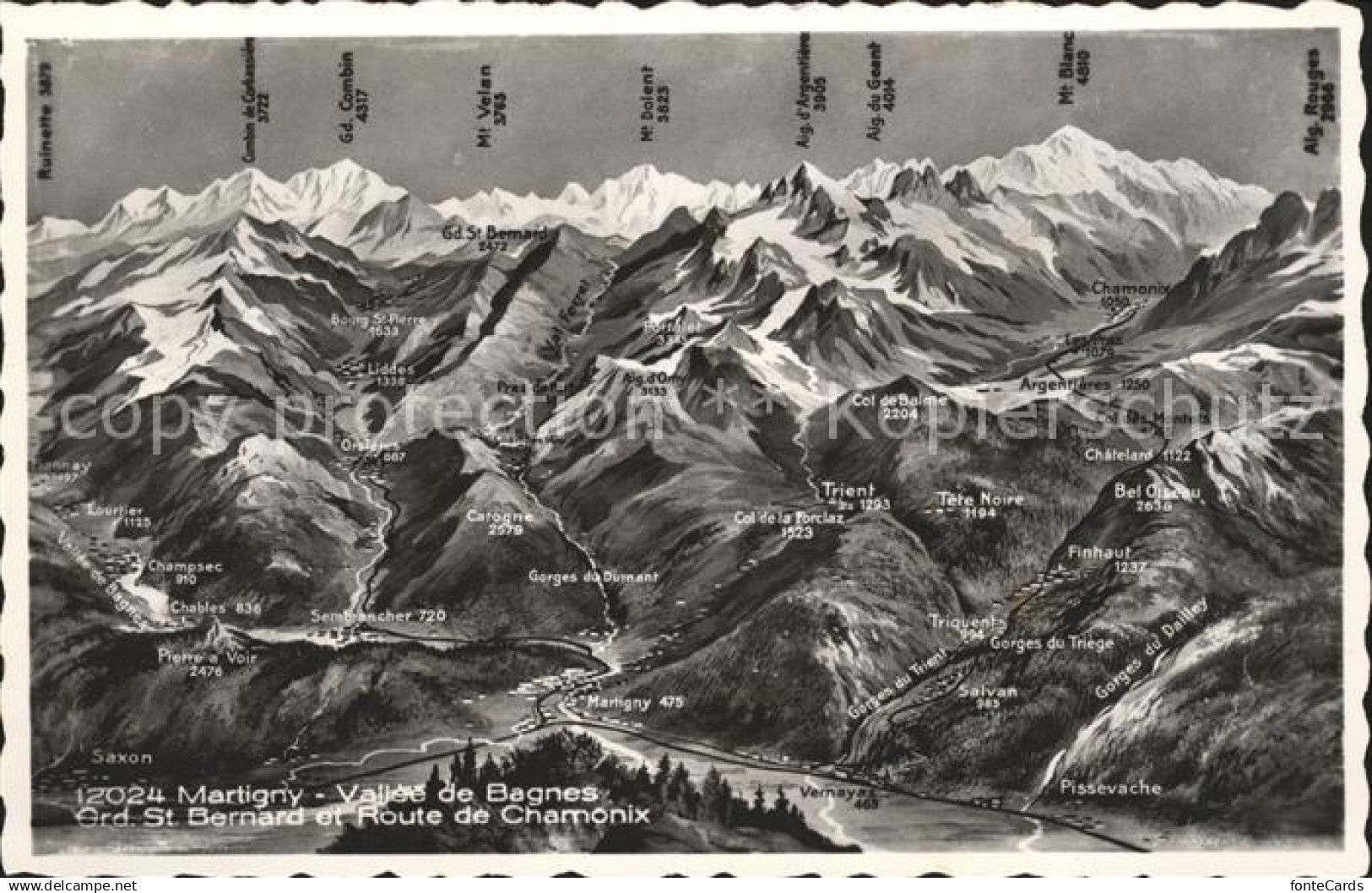 Martigny VS Vallee de Bagnes Grand St Bernard Route de Chamonix