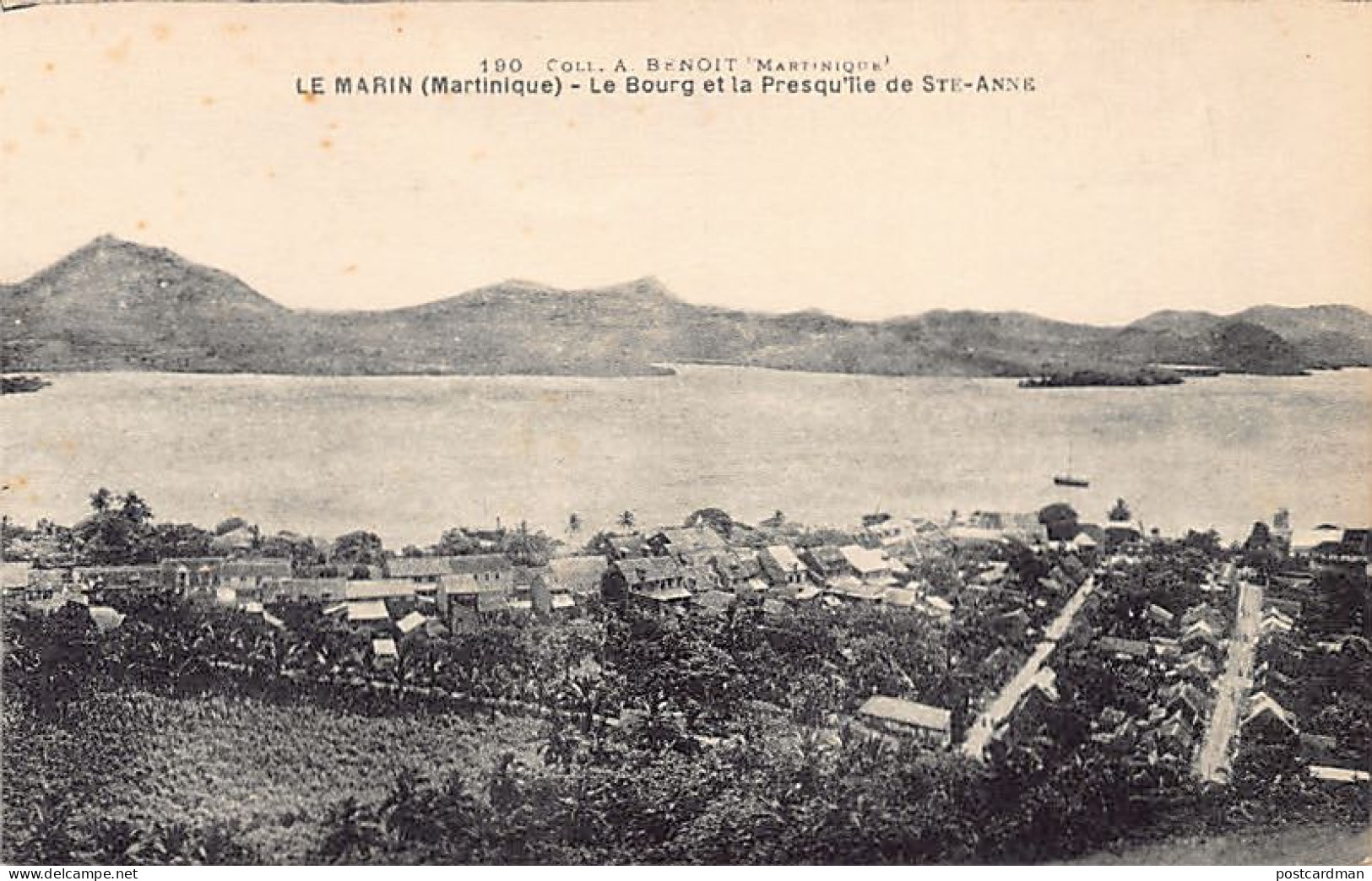 Martinique - LE MARIN - Le bourg et la presqu'il de Sainte-Anne - Ed. A. Benoît 190