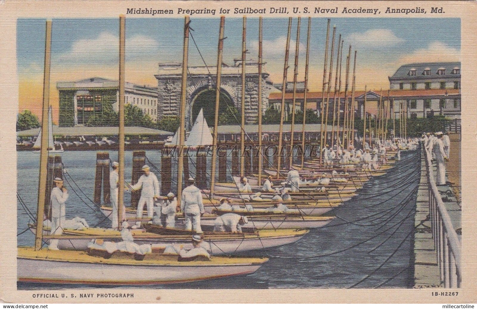 MARYLAND - Annapolis - Midshipmen Preparing Sailboat Drill - U.S.Naval Academy