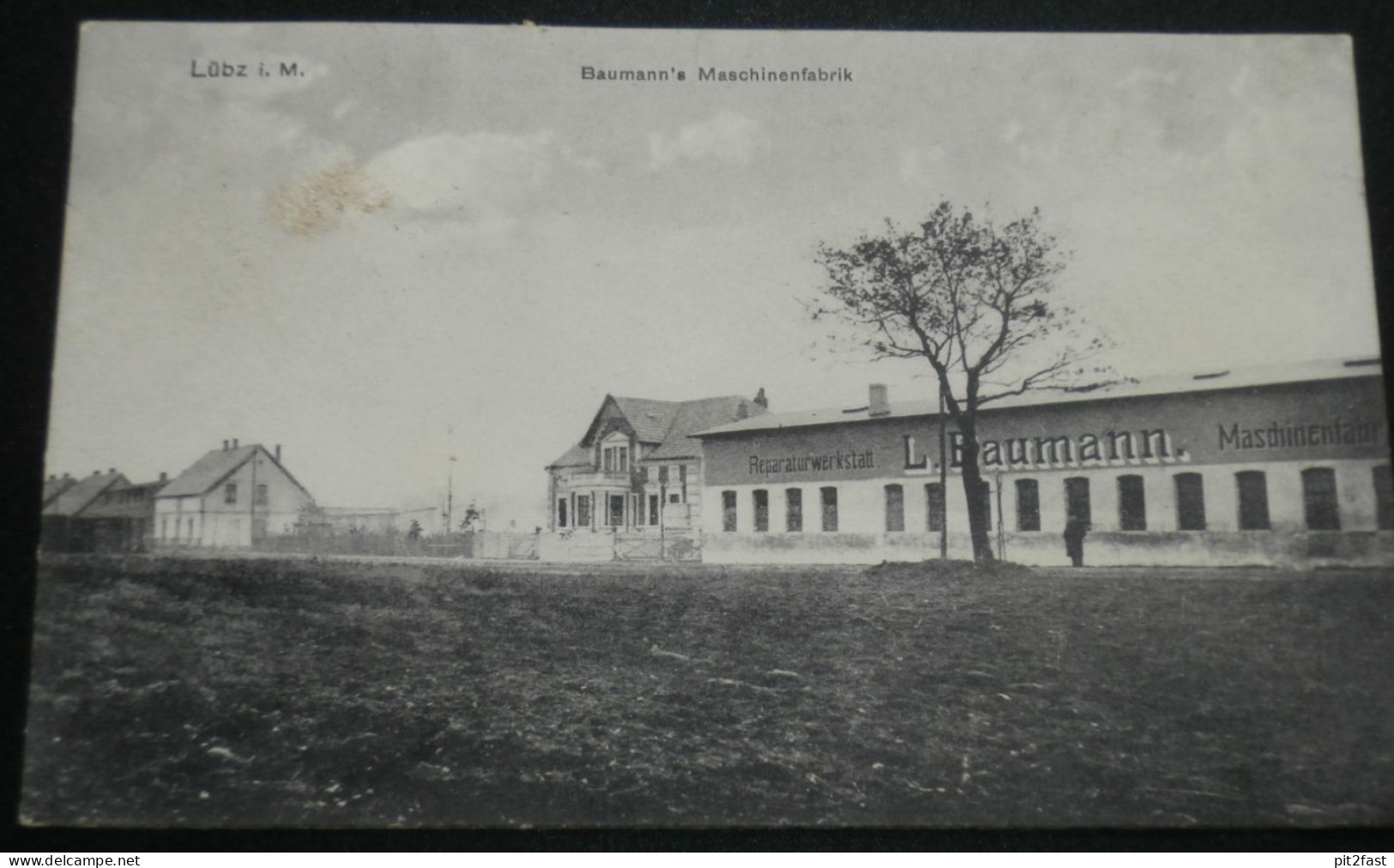 Maschinenfabrik Baumann in Lübz i.M. , 1913 , Mecklenburg , Ansichtskarte !