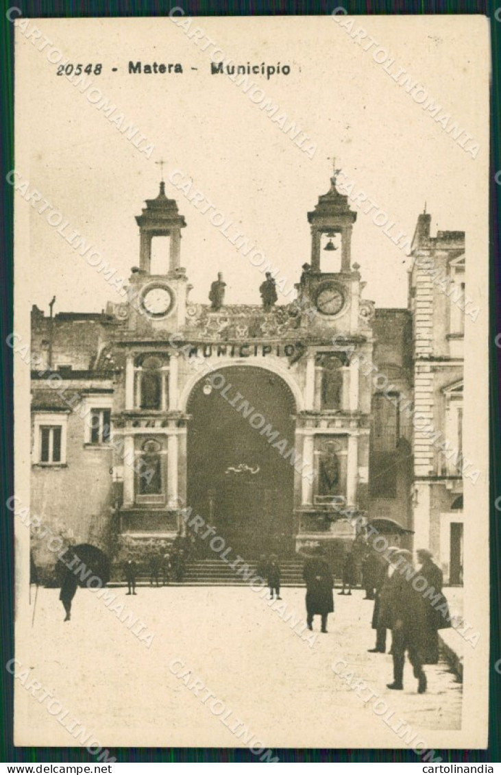 Matera Città Municipio SCOLLATA cartolina KV3650