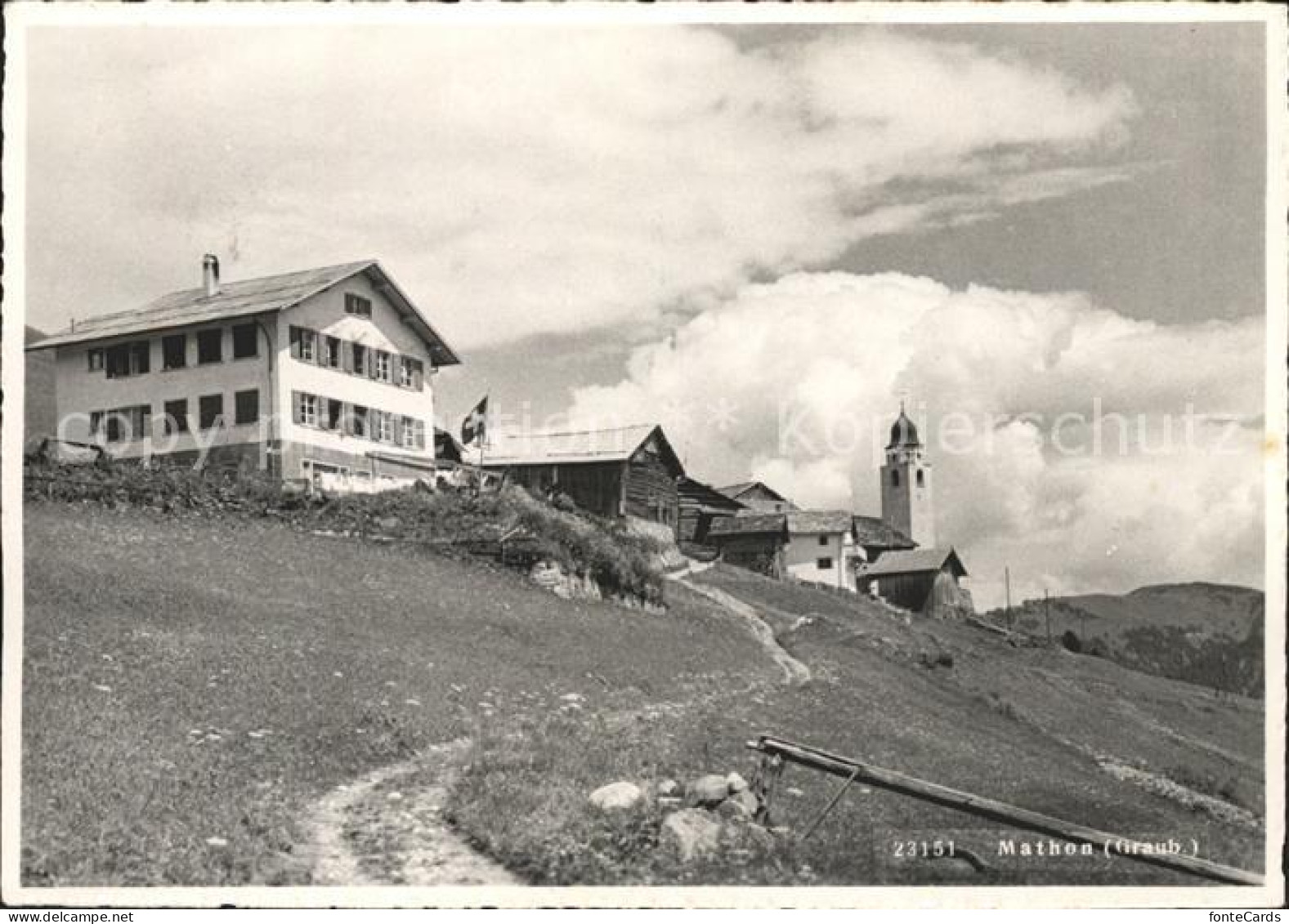 Mathon Dorfansicht mit Kirche