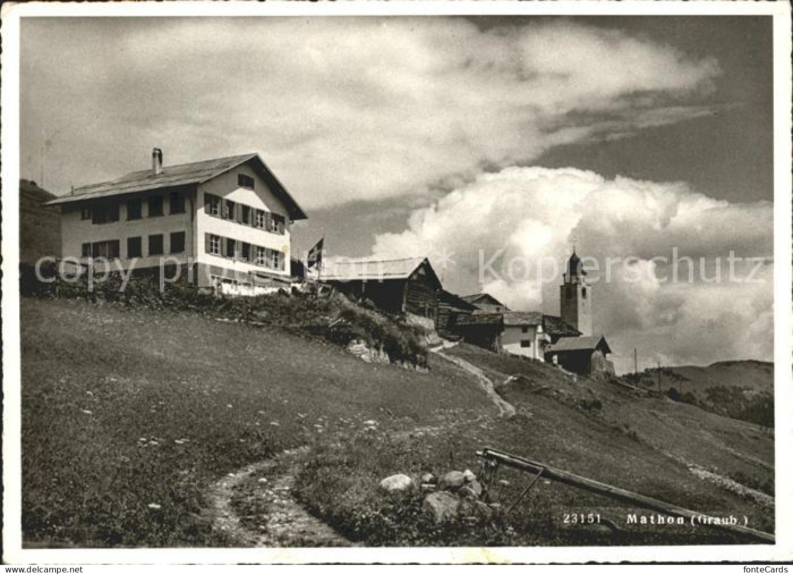 Mathon Dorfansicht mit Kirche