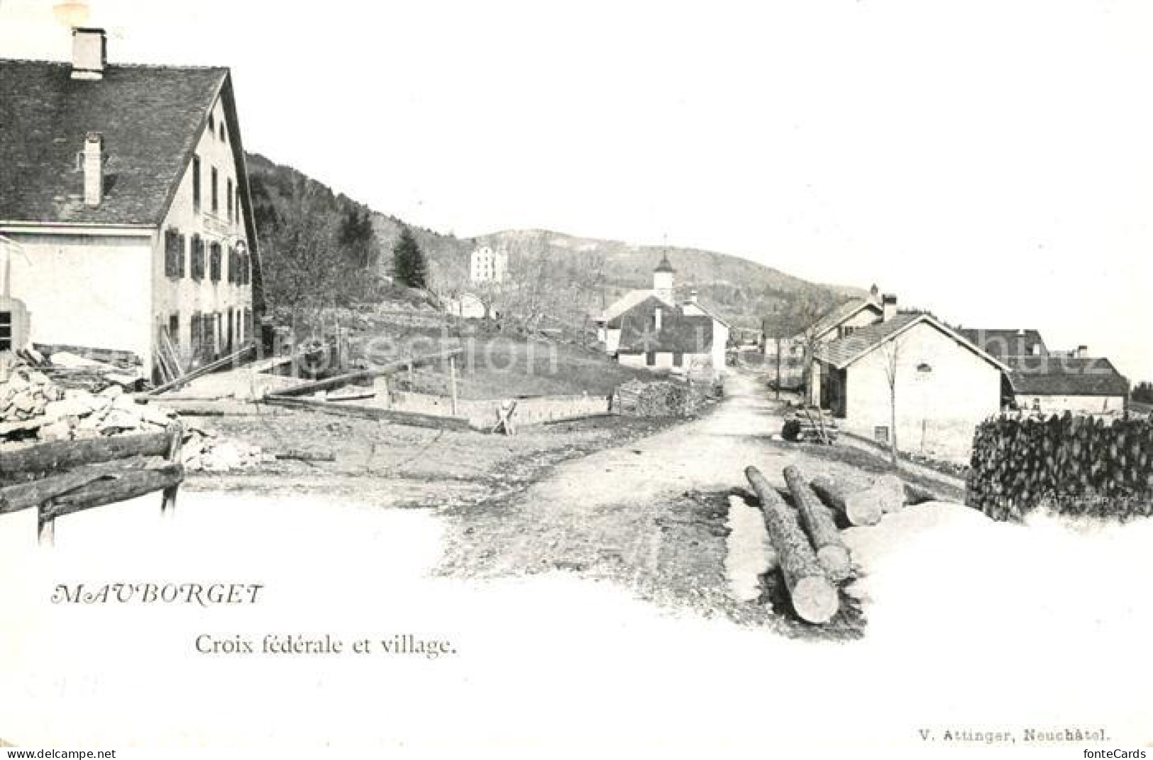 Mauborget Croix federale village