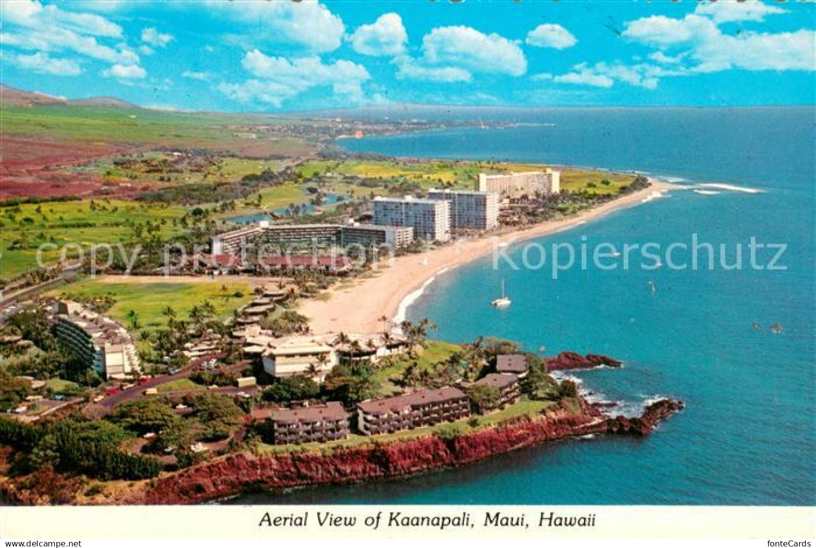 Maui Hawaii Aerial View of Kaanapali
