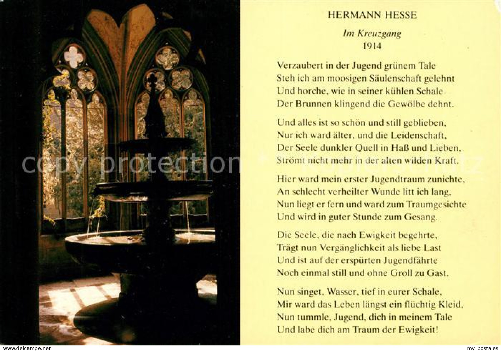 Maulbronn Zisterzienserkloster Brunnen Hesse-Gedicht