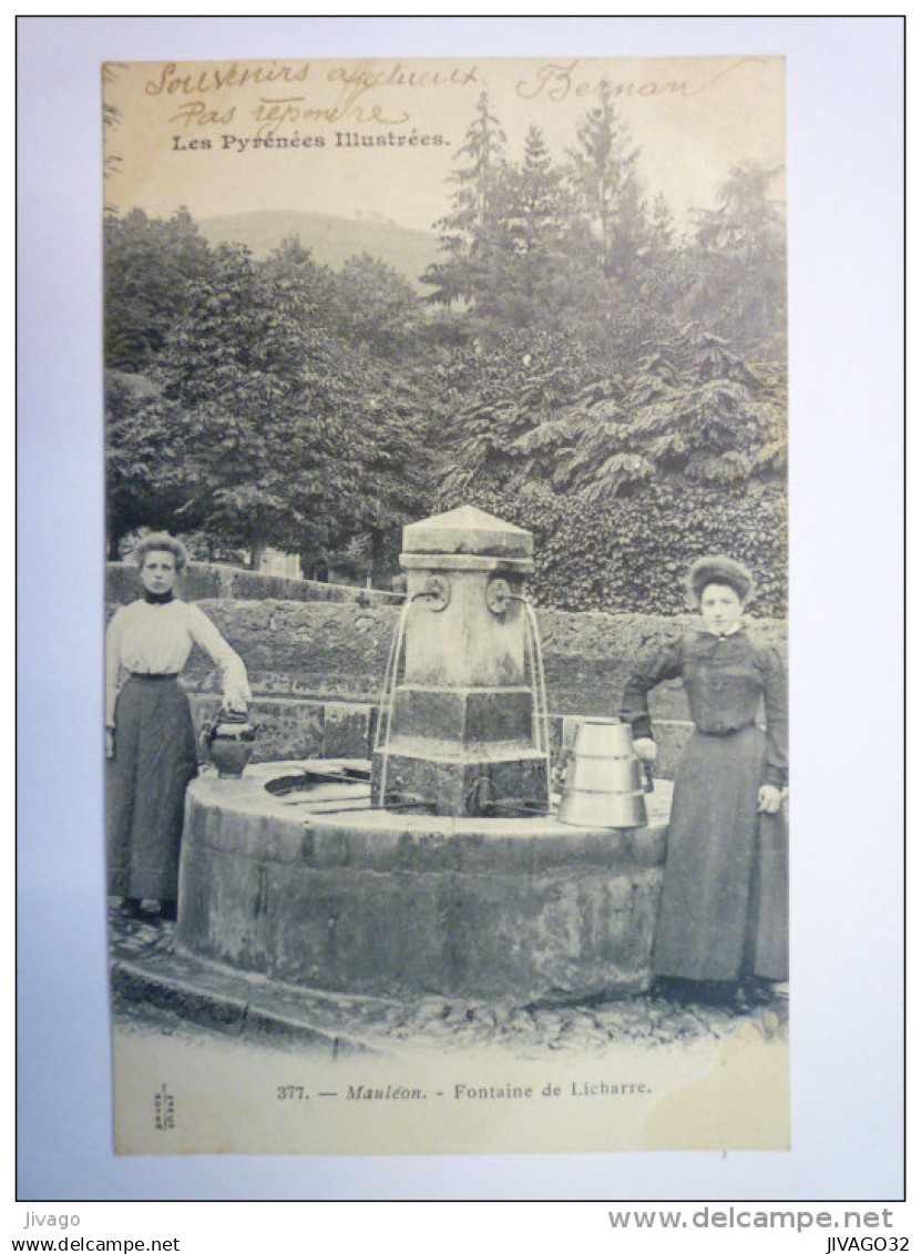MAULEON  :  FONTAINE  de  LICHARRE   1905