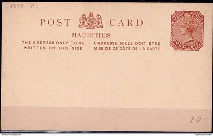 MAURITIUS POSTCARD QUEEN VICTORIA VF!!