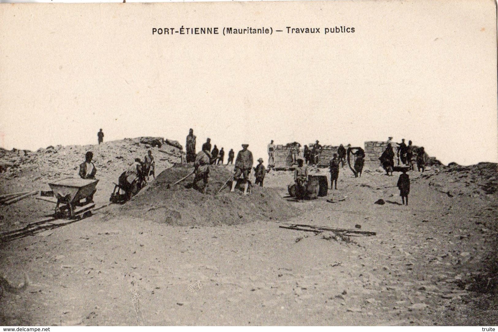 MAURITANIE NOUADHIBOU (PORT-ETIENNE) TRAVAUX PUBLICS RARE