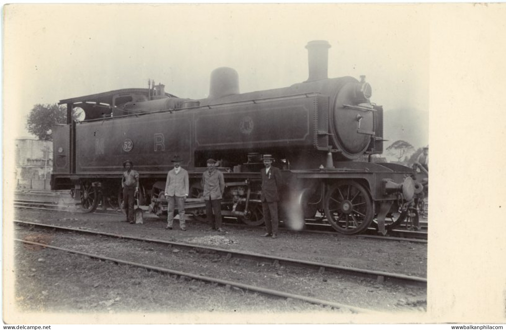 Mauritius Railways Steam Locomotive 1911 photocard