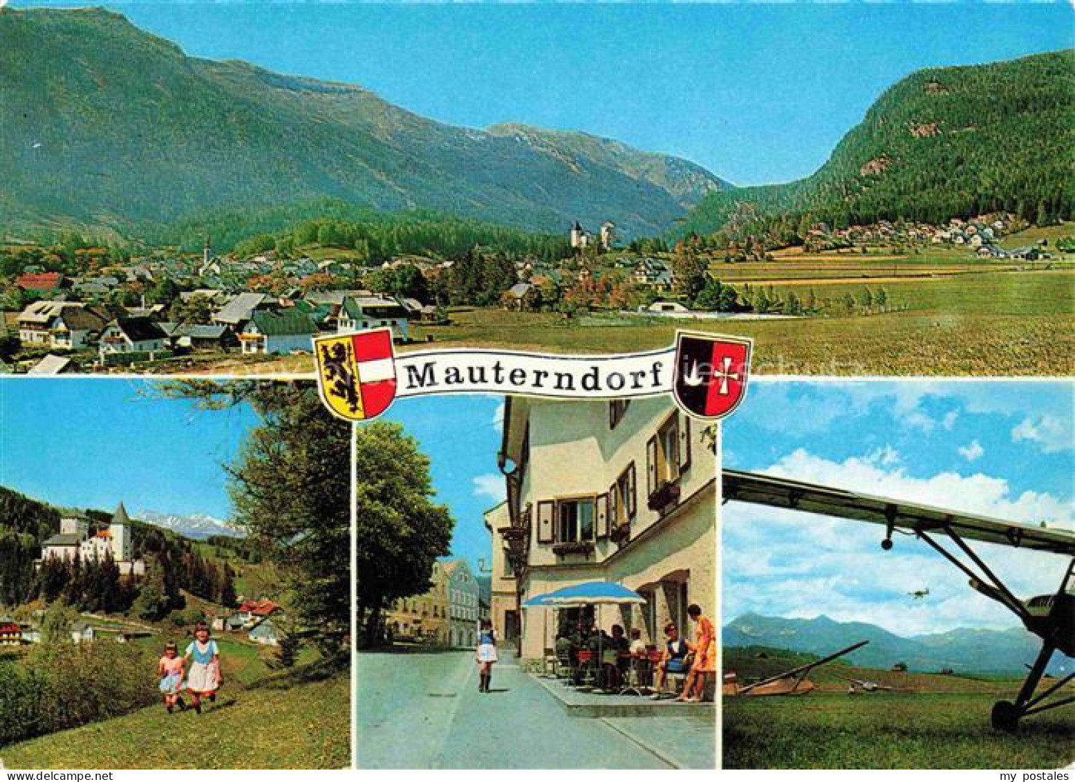 Mauterndorf Lungau AT Panorama Schloss Mauterndorf Dorfstrasse Flugplatz