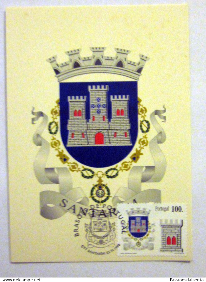 Maximum Card Portugal Santarem Coat Of Arms Heraldic