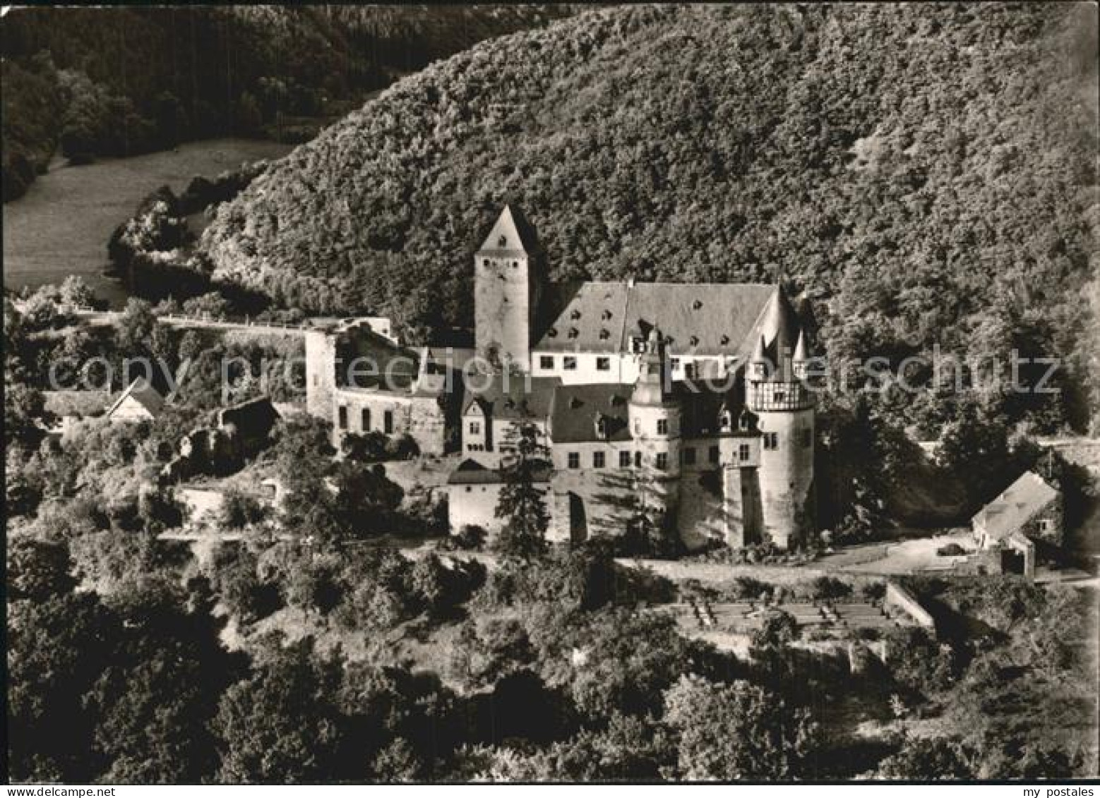 Mayen Schloss Buerresheim Fliegeraufnahme