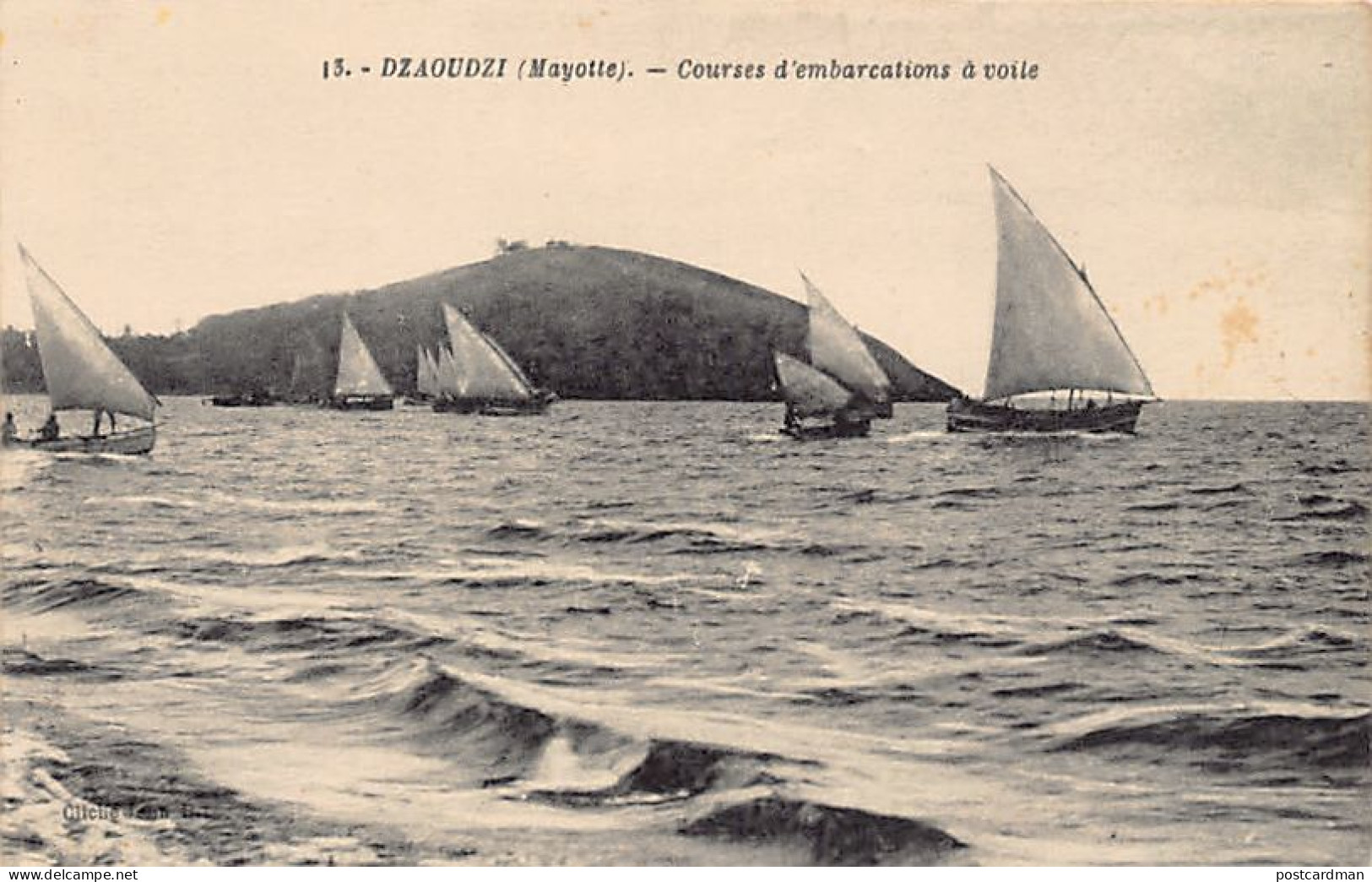 Mayotte - DZAOUDZI - Courses d'embarcation sà voile - Ed. John B. (John Baptiste) 13