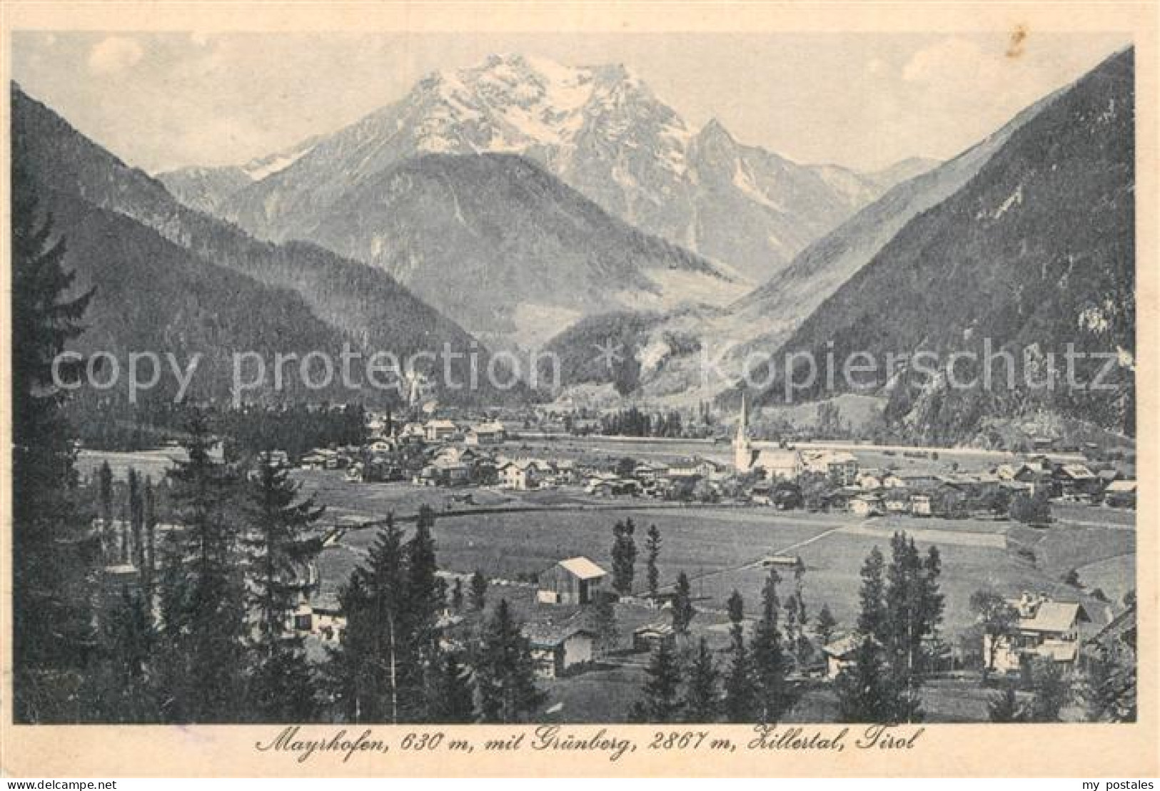 Mayrhofen Zillertal mit Gruenberg