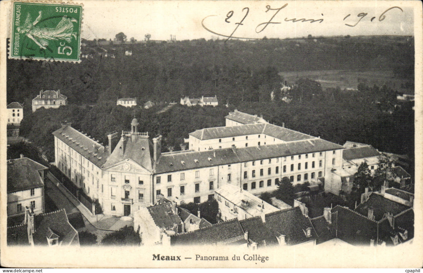Meaux - Panorama du College - CPA