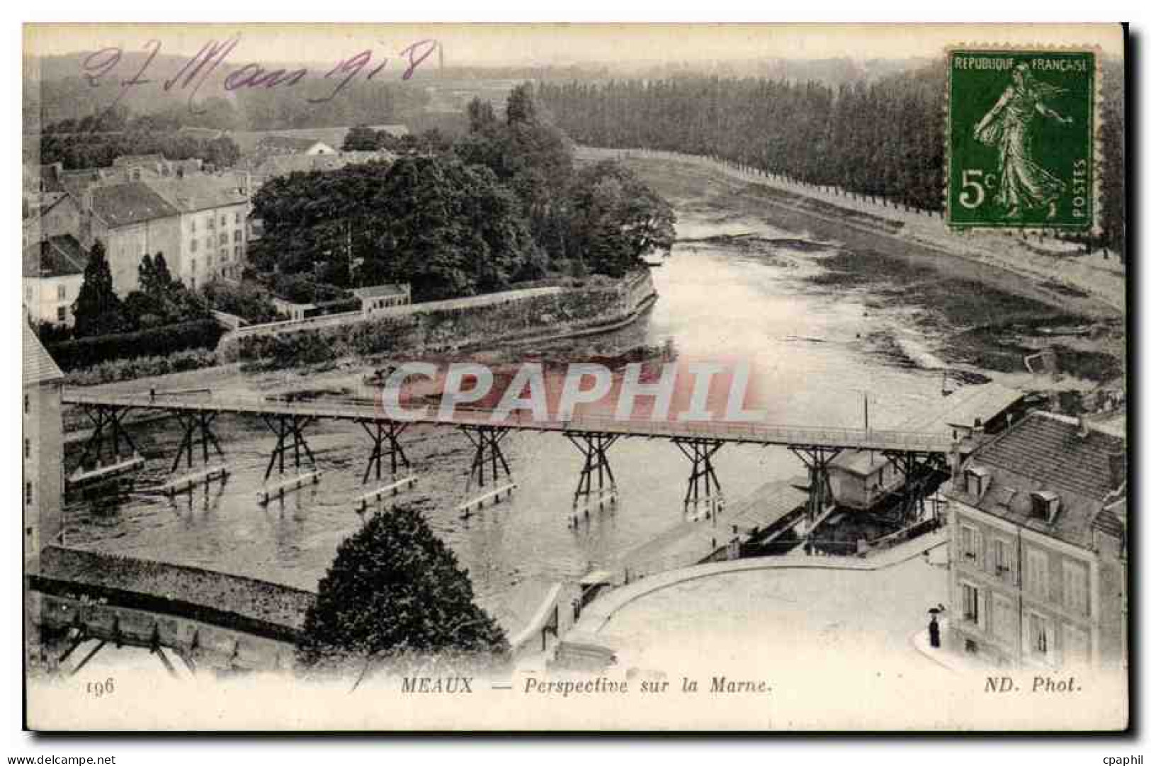 Meaux - Perspective sur la Marne CPA
