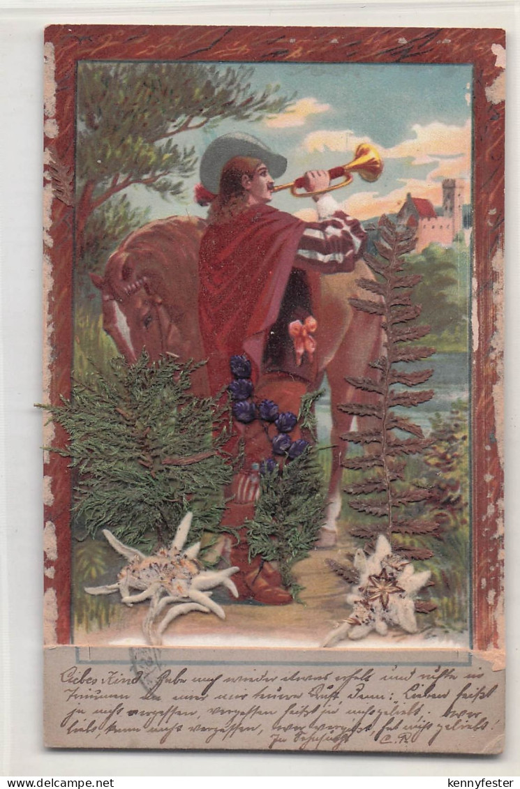 Mechanische-AK Bad Säckingen, Trompeter von Säckingen