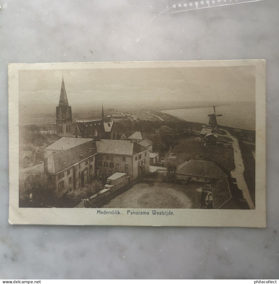 Medemblik (NH) Panorama Westzijde (Molen) 193?
