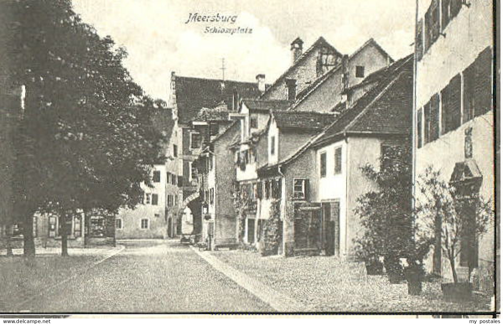 Meersburg Bodensee Meersburg Schlossplatz ungelaufen ca. 1910