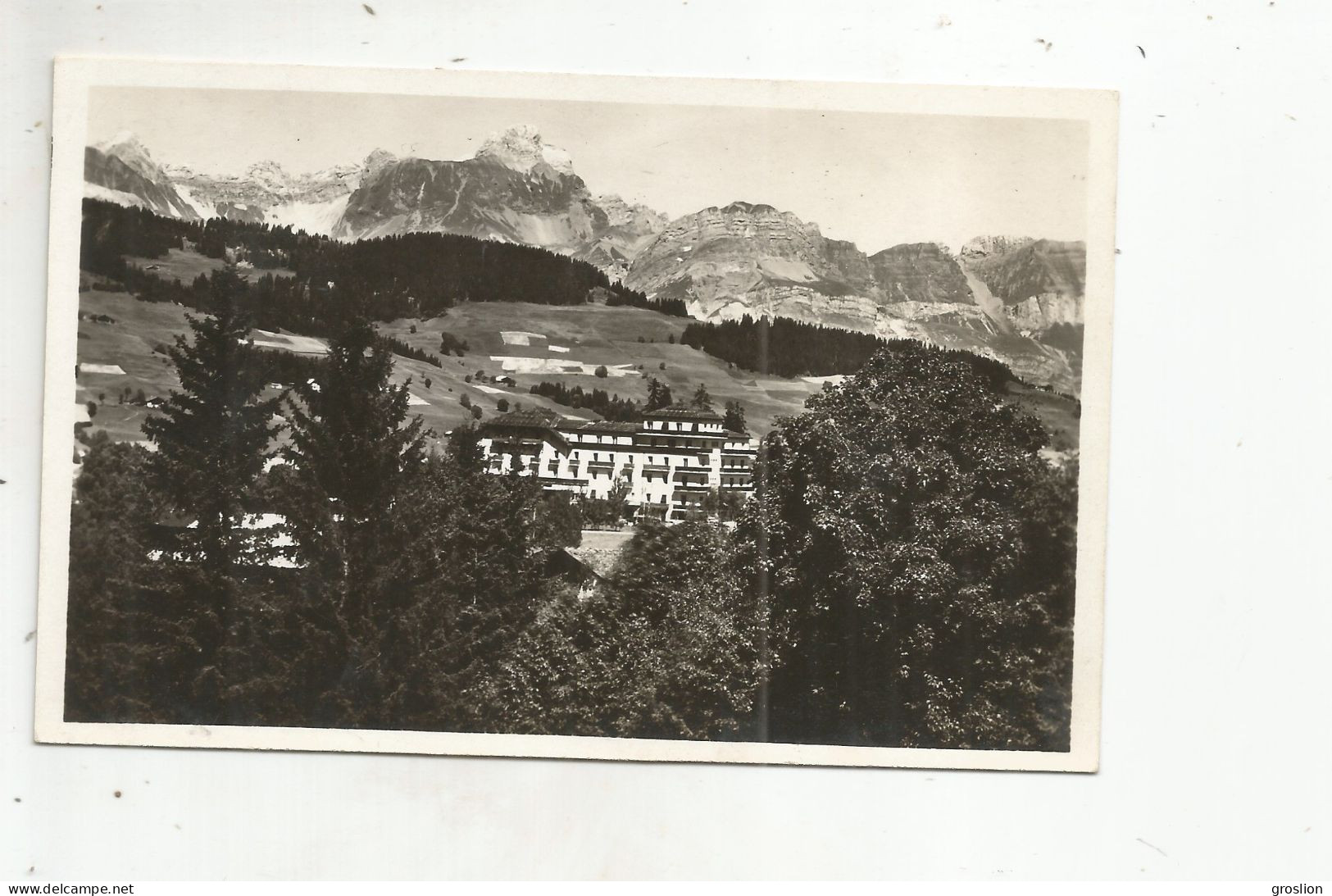 MEGEVE CARTE PHOTO L'HOTEL DU MONT D'ARBOIS ET LA CHAINE DES ARAVIS