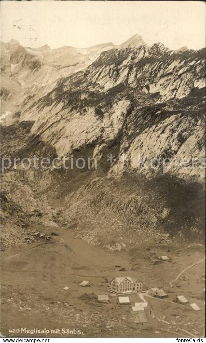 Meglisalp Altmann Saentis mit Saentis