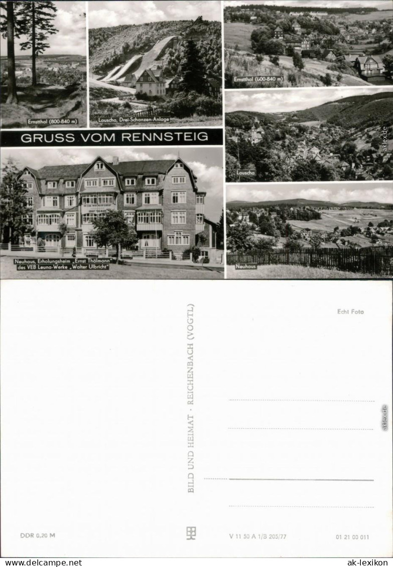 Mehrbildkarte Neuhaus am Rennweg Ernstthal Lauscha Erholungsheim 1977