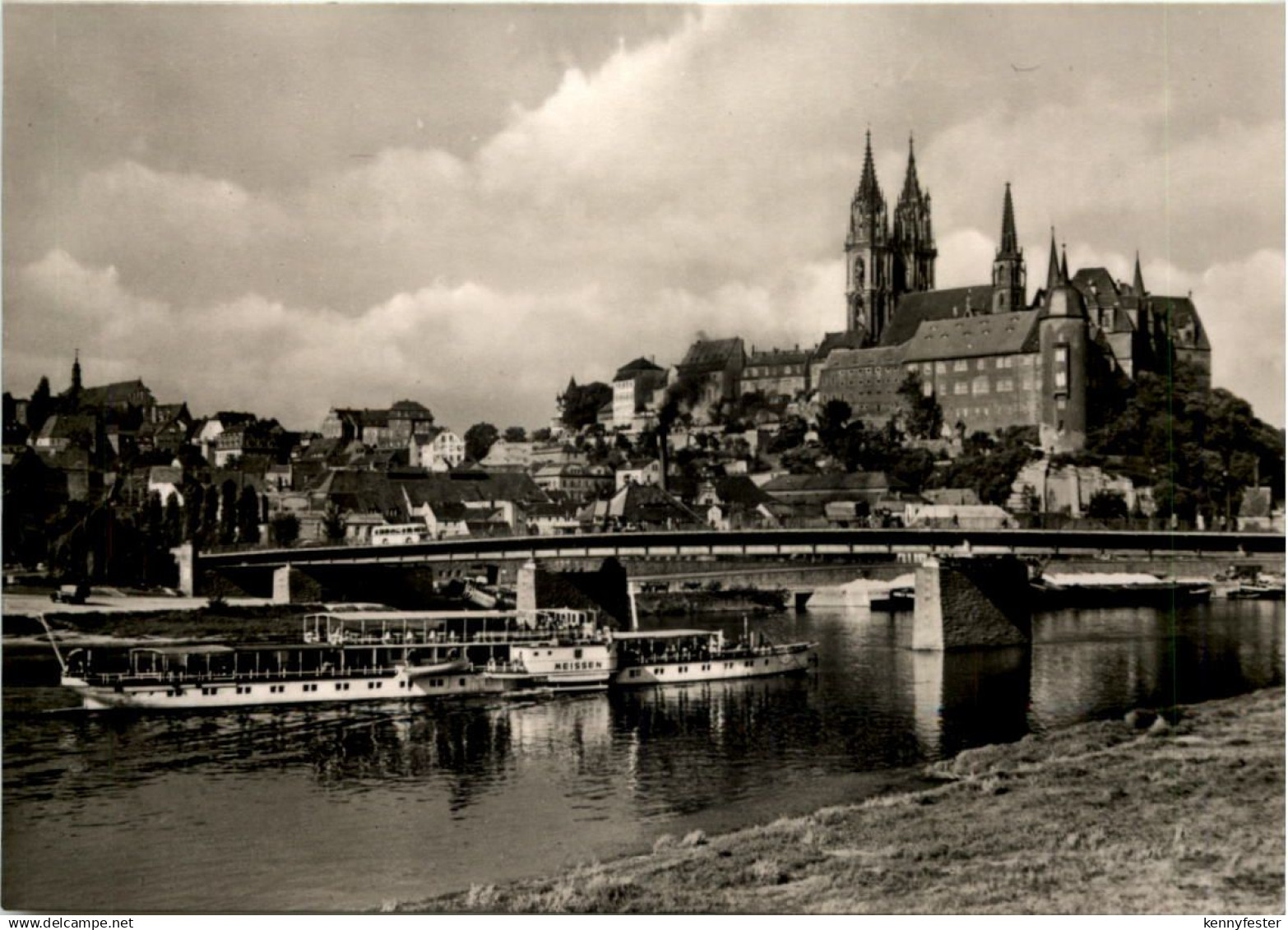 Meissen, Albrechtsburg und Dom und Elbdampfer Meissen