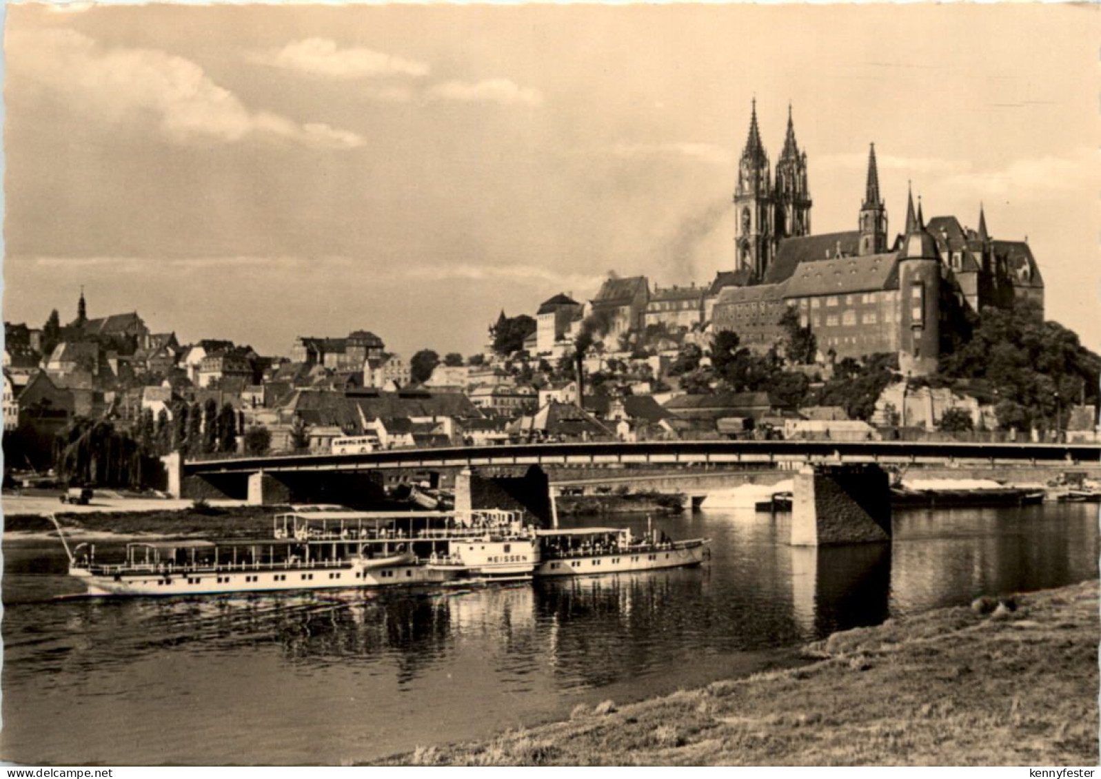 Meissen, Albrechtsburg und Dom und Elbdampfer Meissen