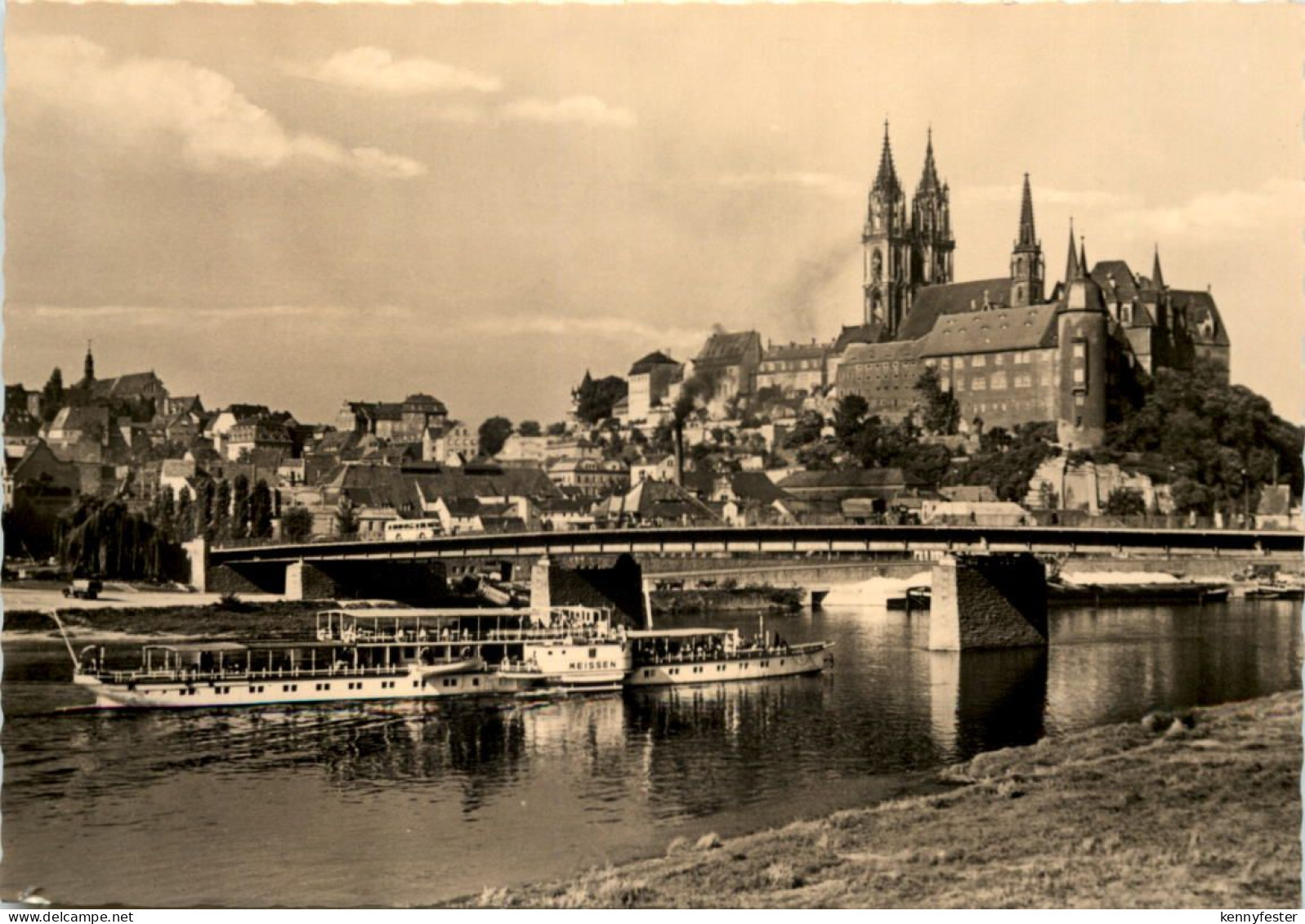 Meissen, Albrechtsburg und Dom und Elbdampfer Meissen