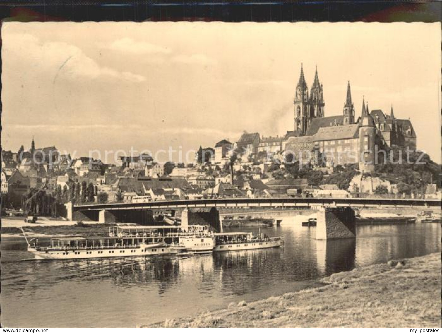 Meissen Elbe Sachsen Dom Albrechtsburg Elbdampfer Meissen