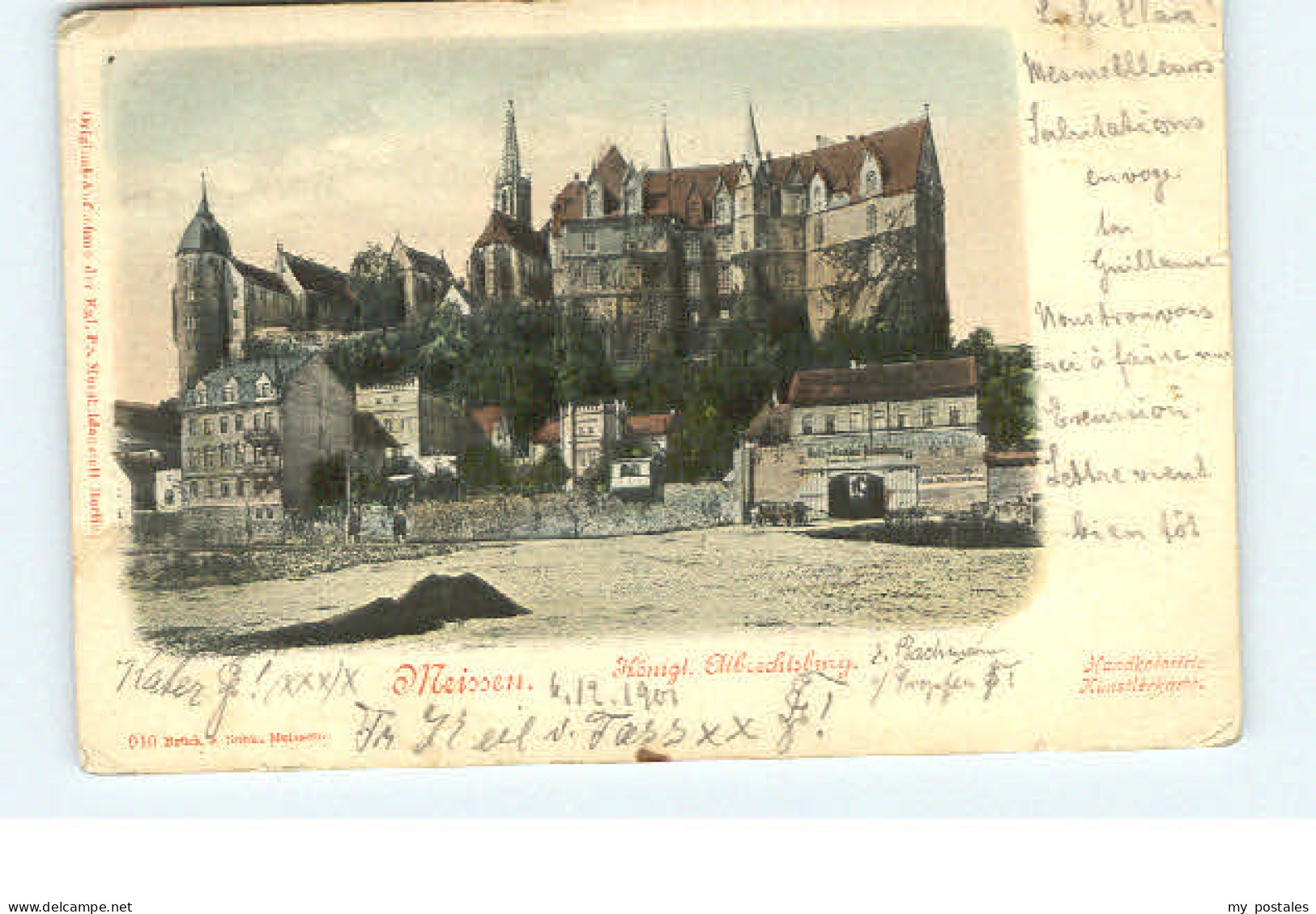 Meissen Elbe Sachsen Meissen gestempelt 1901