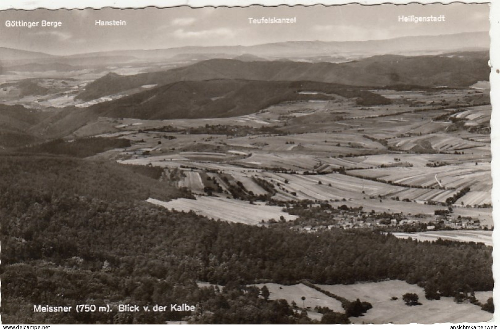 Meissner, Blick von der Kalbe gl1962 #G2603