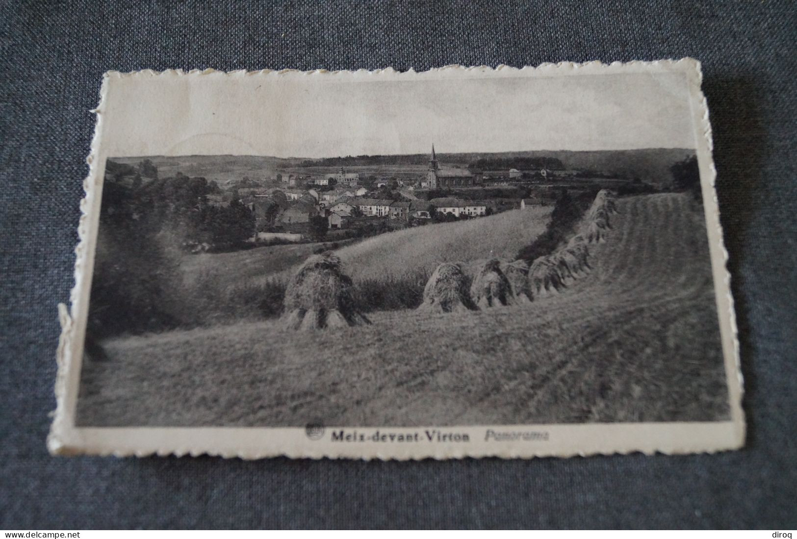 Meix-Devant-Virton,1949,panorama,belle carte ancienne pour collection,à voyagé