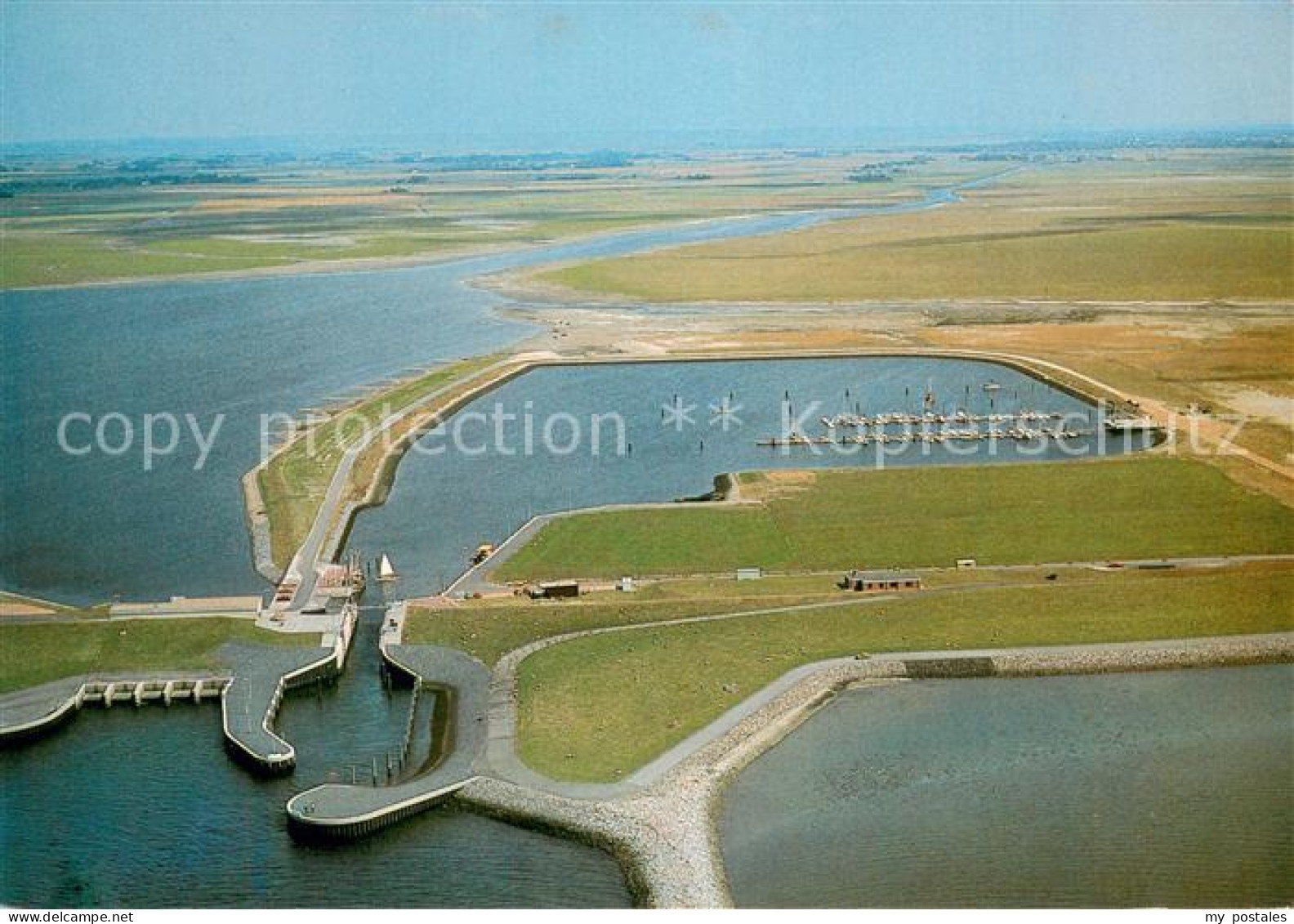 Meldorf Fliegeraufnahme Bucht m. Jachthafen