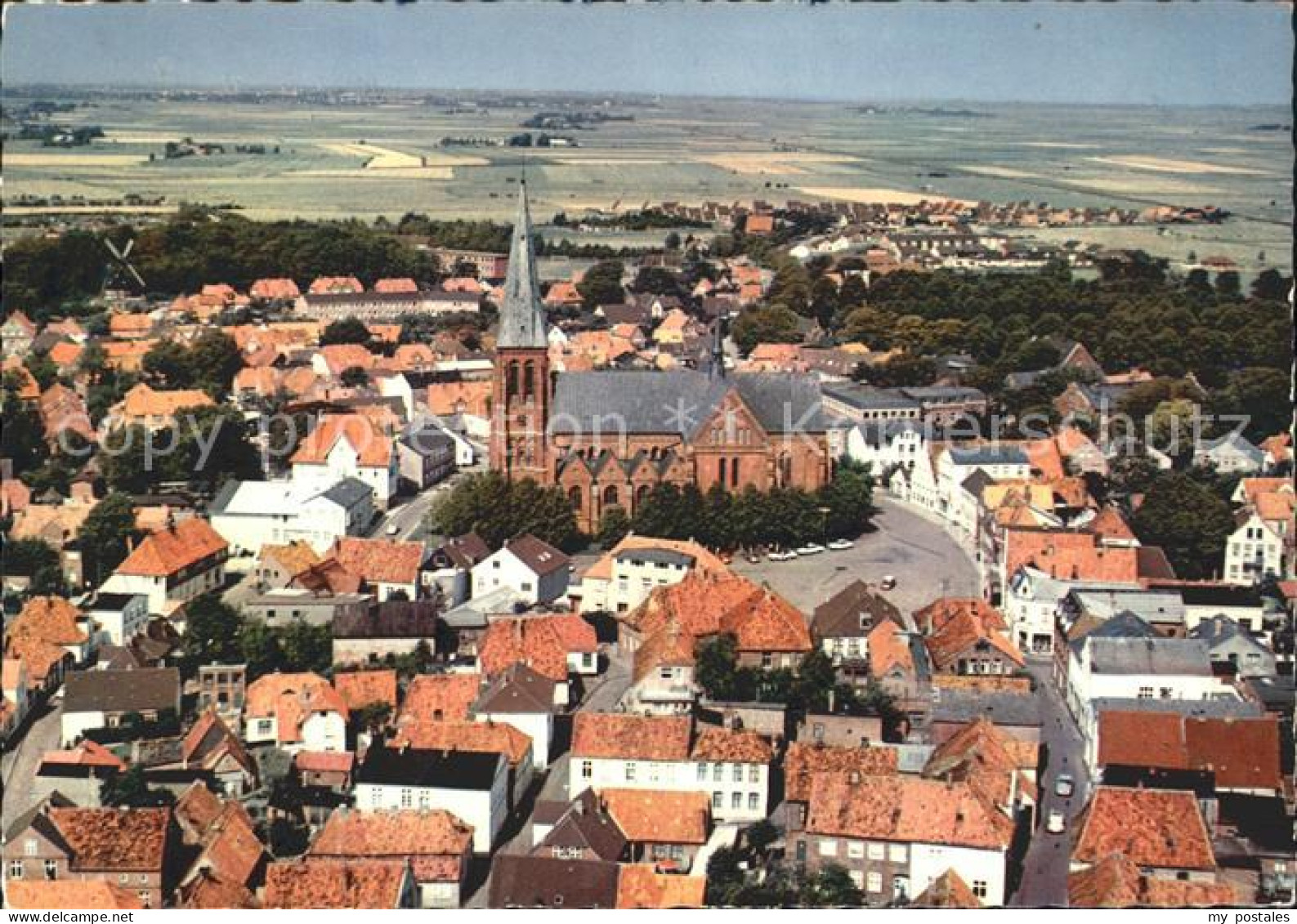 Meldorf Fliegeraufnahme Kirche