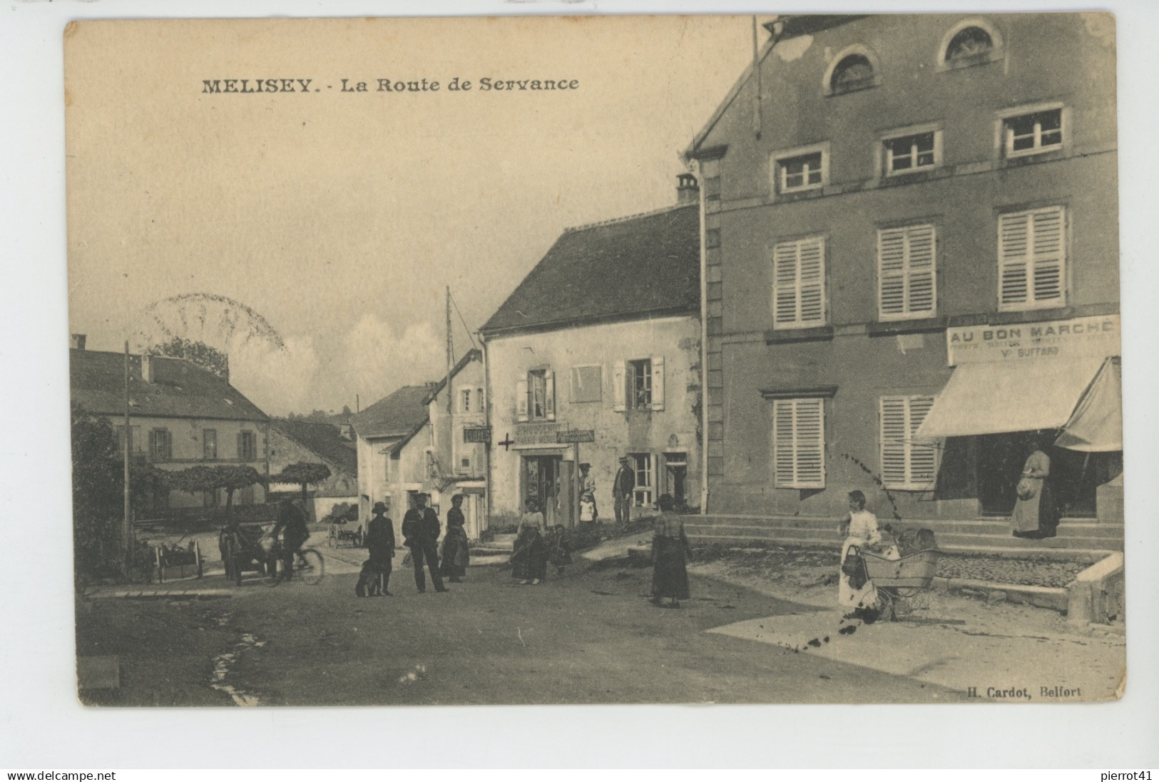 MÉLISEY - La Route de Servance (cachet médecin militaire AMBULANCE 4/58 - 34ème Corps )